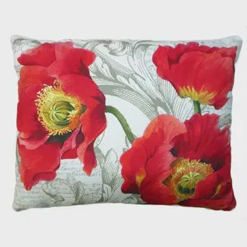 Poppies pillow- 19x24&quot;