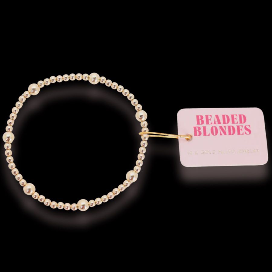 Beaded Blondes Olive in Gold Standard 6.75&quot;