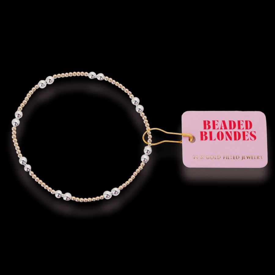 Beaded Blondes Leah in Mixed Metal Bracelet