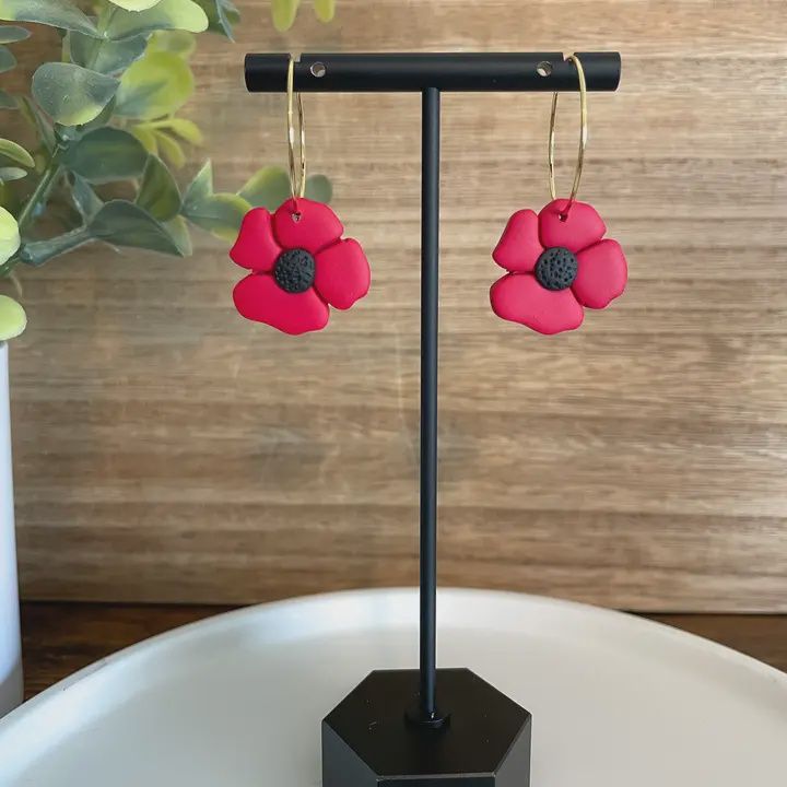 Mini Poppy Hoops