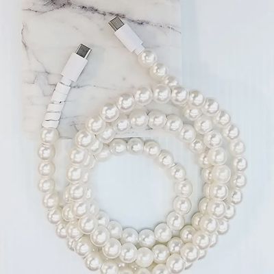Pearl Beaded Phone Charging Cable