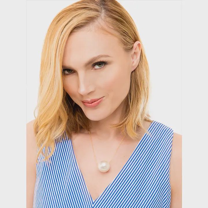 Pearl Gold Drop Necklace