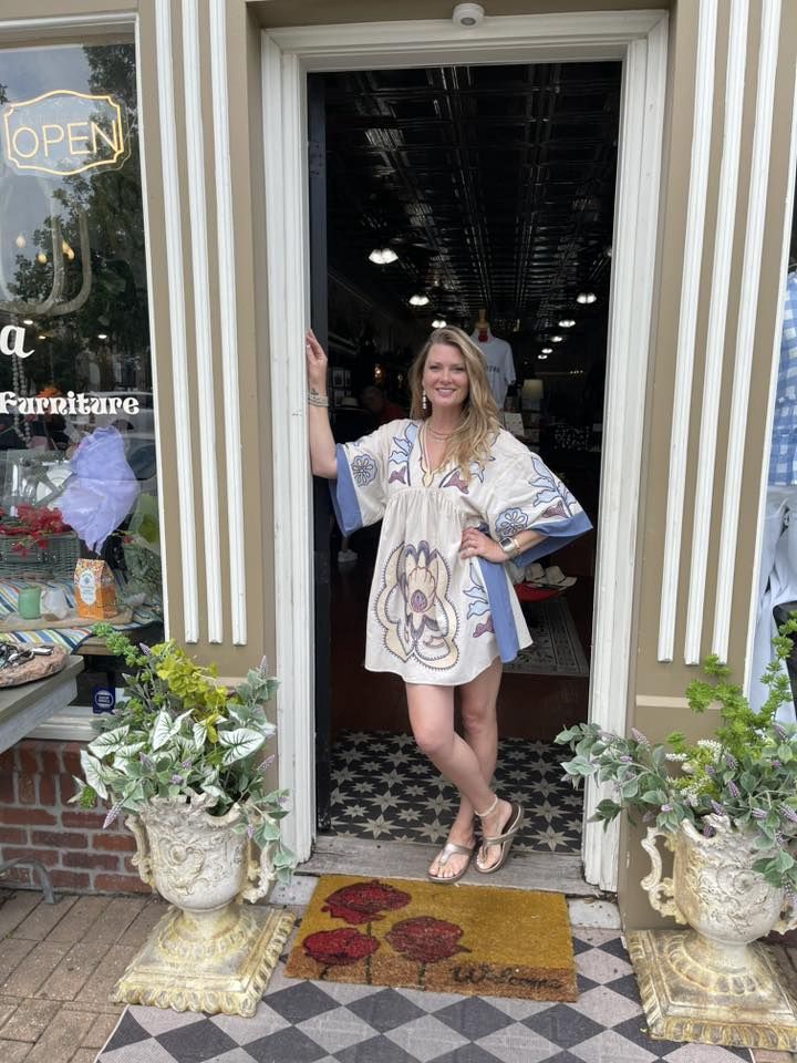 Bohemian Embroidered Kaftan Dress