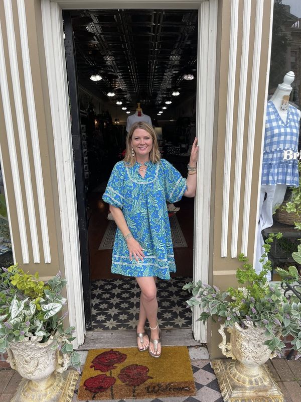 Blue &amp; Green Paisley Dress