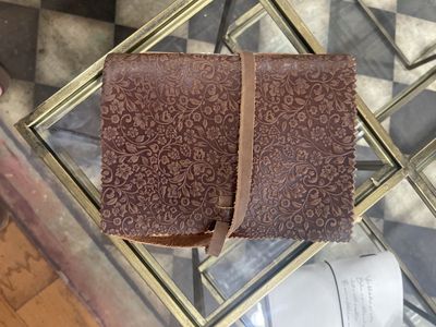 Asst 8&quot; Leather Floral Embossed Handcrafted Journals