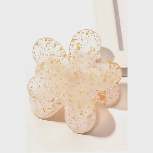 Peach Flower Hair Clip