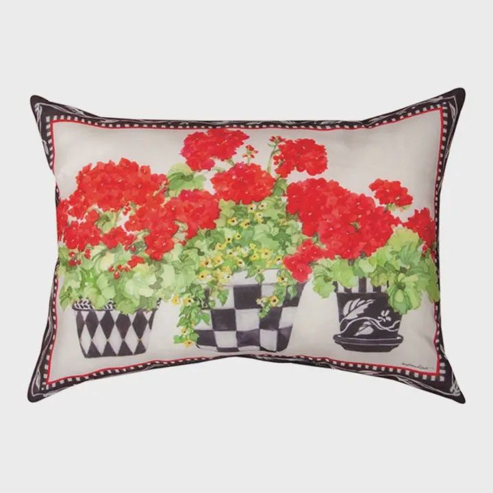 Geranium Pots 18X13 Pillow Climaweave