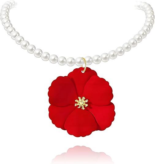 Pearl Poppy Necklace