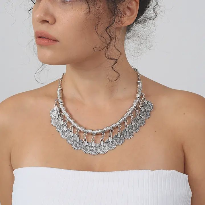 Tassel Coin Antique Necklace