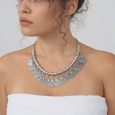 Tassel Coin Antique Necklace