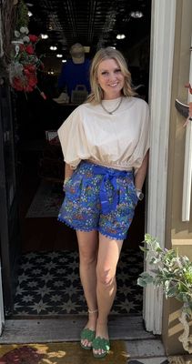 Ruya Floral Juny High Waist Mini Shorts