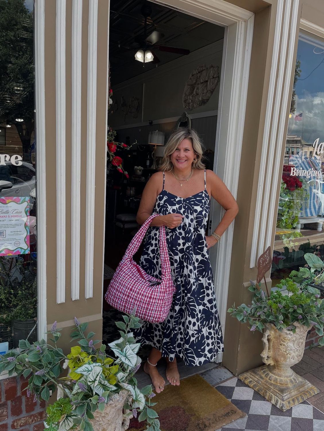 Navy Summer Floral Dress