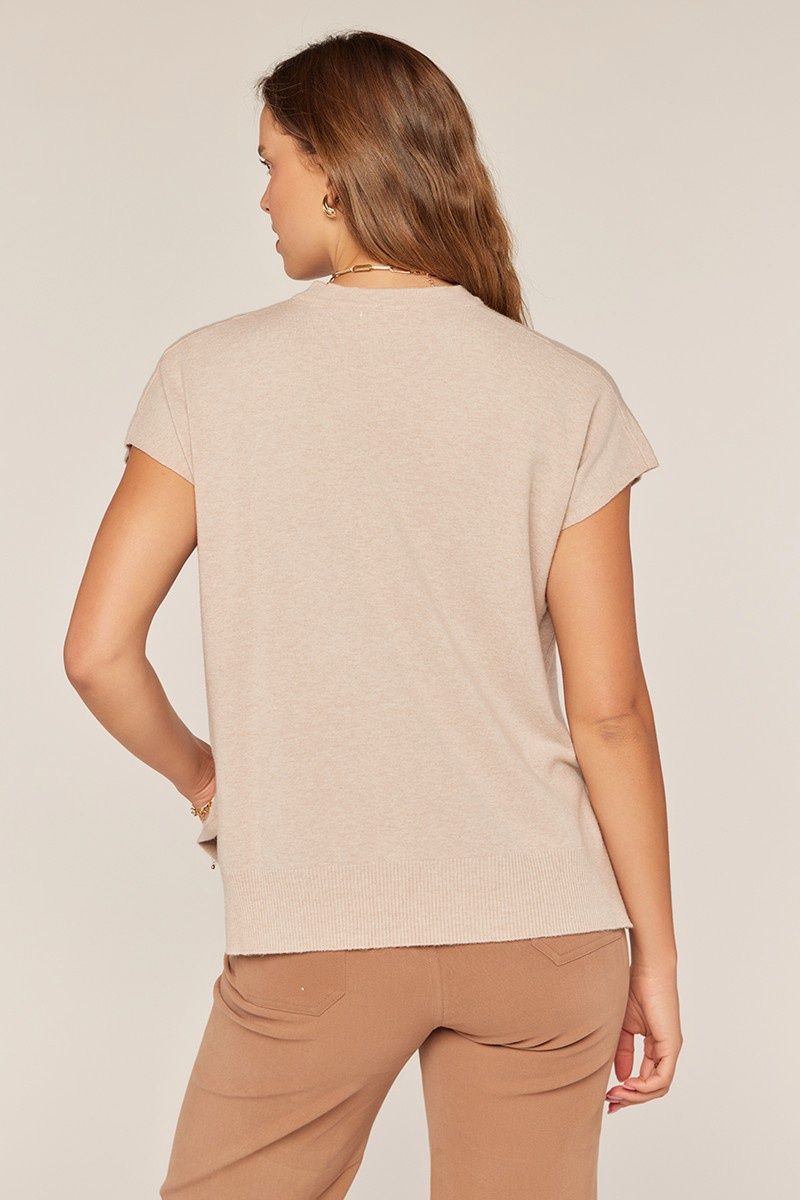 Stone Short Sleeve Sweater Top