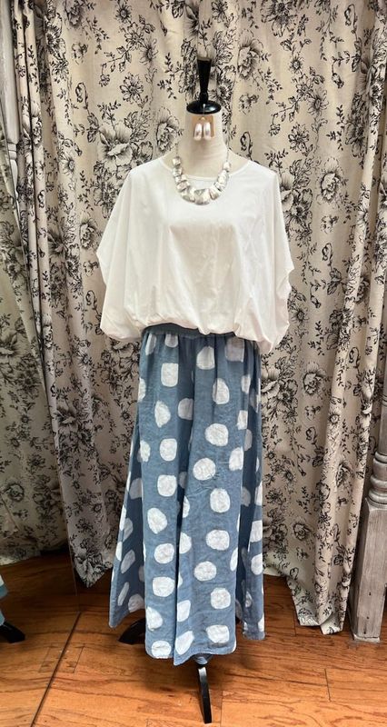 Color Polka Dot Bell Bottom Pants