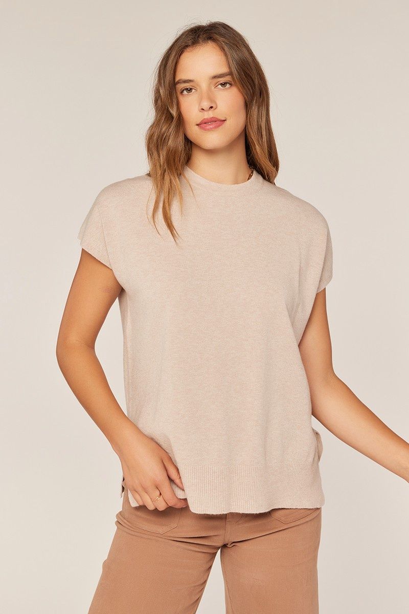 Stone Short Sleeve Sweater Top