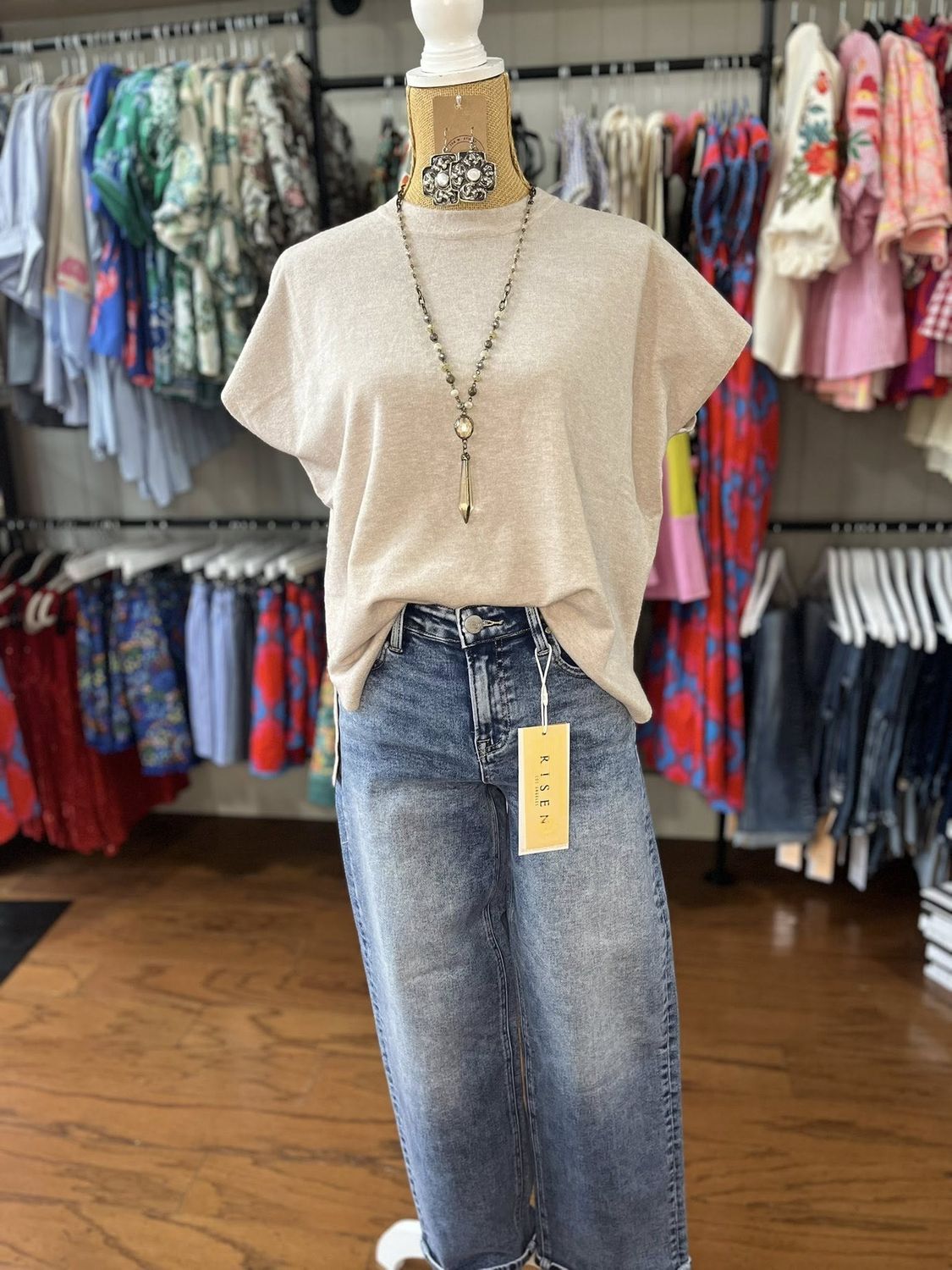 Stone Short Sleeve Sweater Top