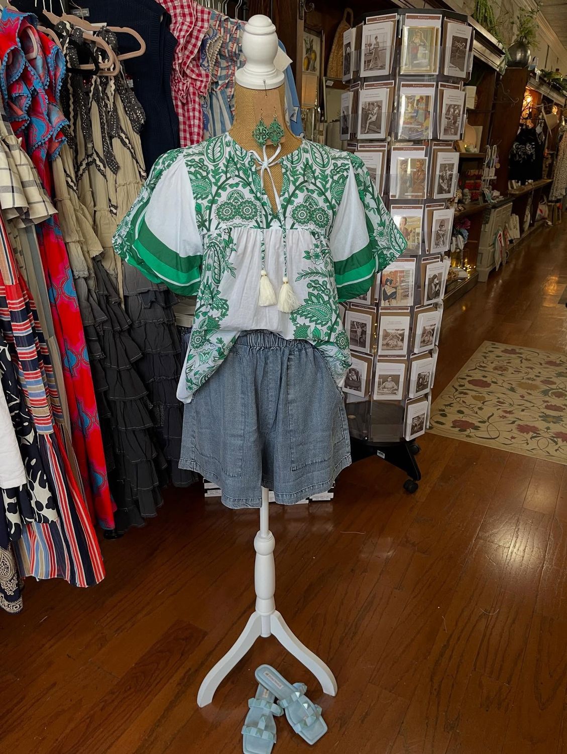 Green Paisley Blouse