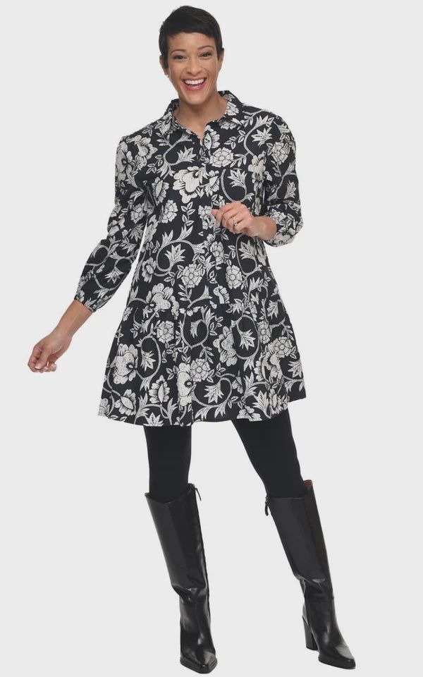 Black Harvest Floral Arbor Dress