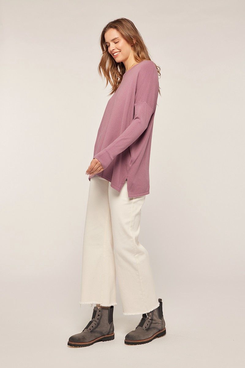 Soft Touch Sweater, Size: Small, Colour: Dark Mauve
