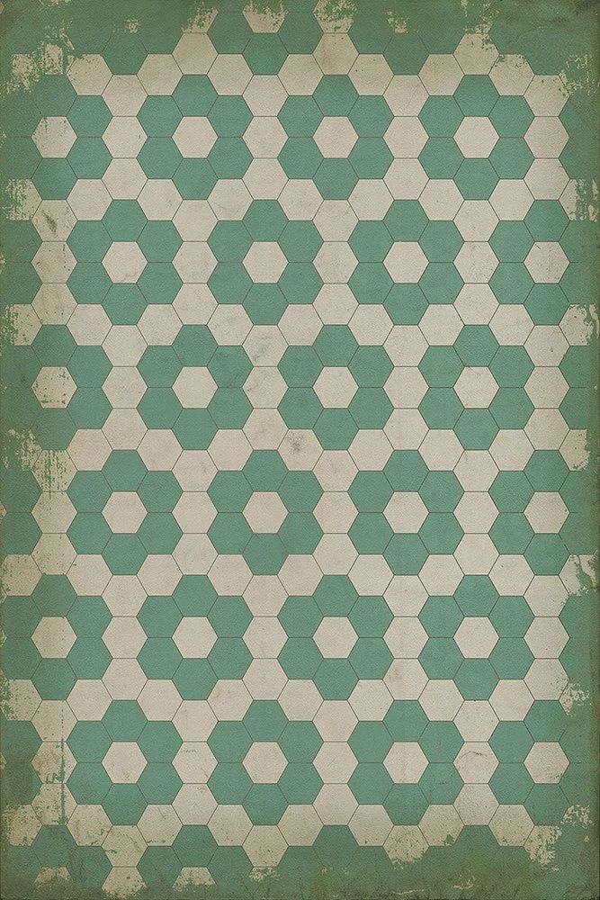 Teal Vintage Pattern 2 Water Lilies 20x30