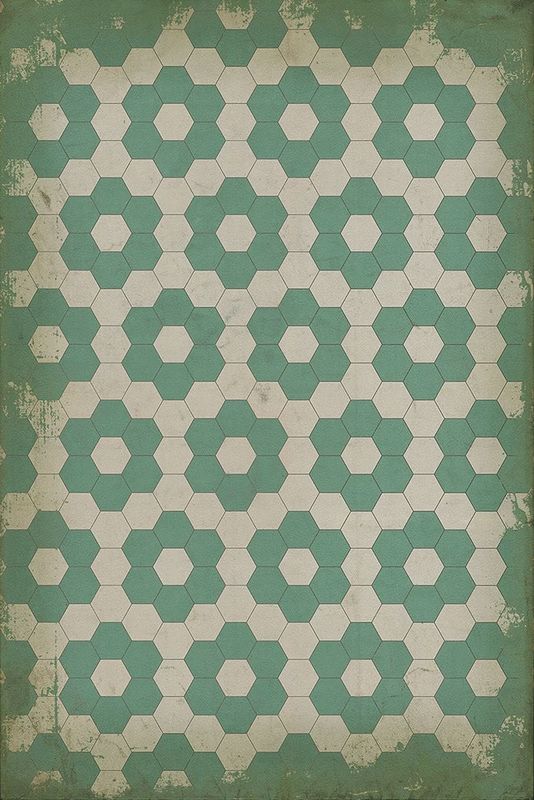 Teal Vintage Pattern 2 Water Lilies 20x30