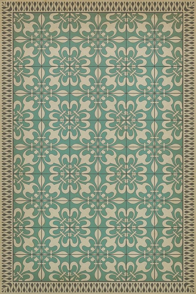 Teal Antique Pattern 55 As The Clouds Go By 20x30
