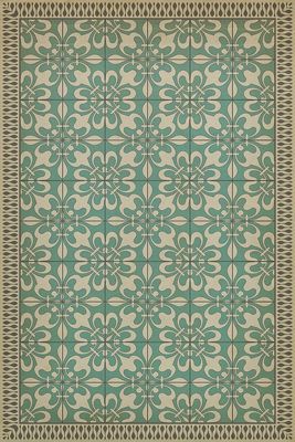 Teal Antique Pattern 55 As The Clouds Go By 20x30