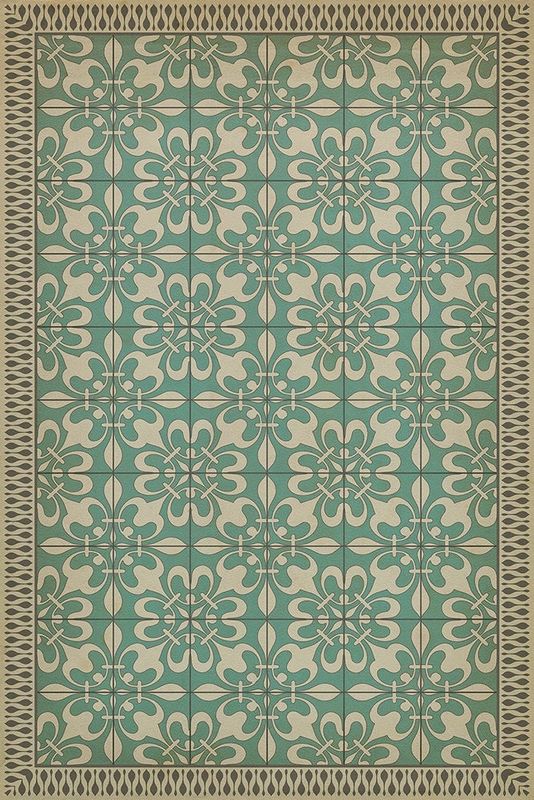 Teal Antique Pattern 55 As The Clouds Go By 20x30