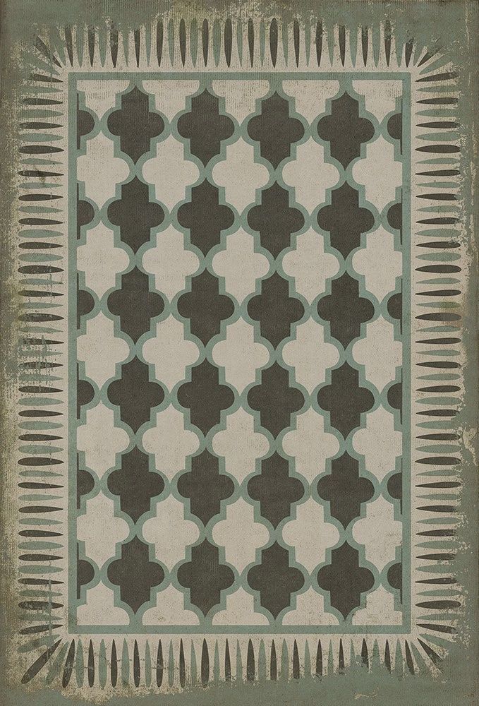 Teal Vintage Pattern 10 Taj Mahal 38x56