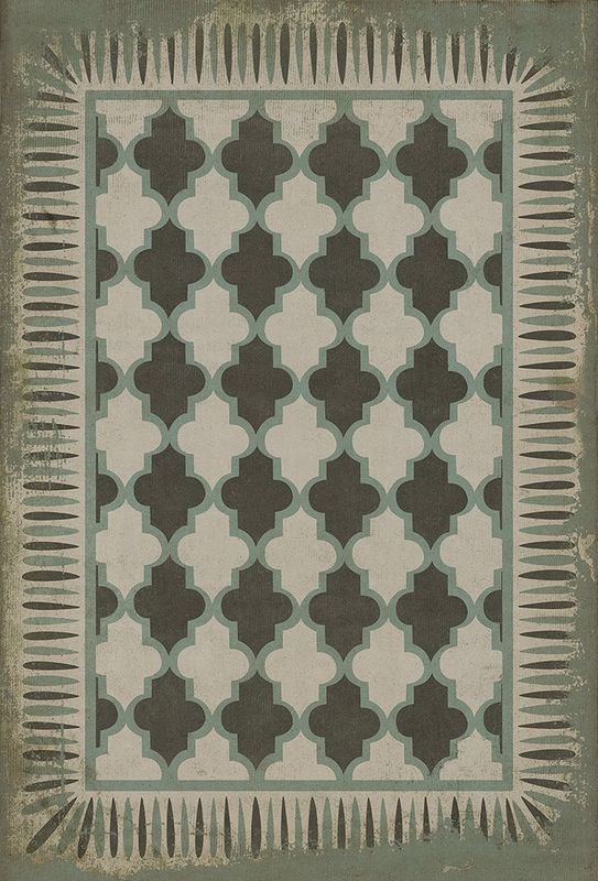 Teal Vintage Pattern 10 Taj Mahal 38x56