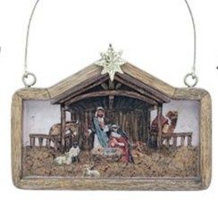 Mango Wood Nativity Ornaments