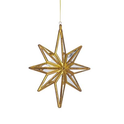 10.5&quot; Mirrored Northern Star Ornament