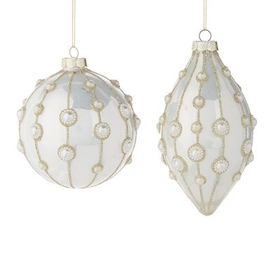 4&quot; Pearl Embellished Ornaments