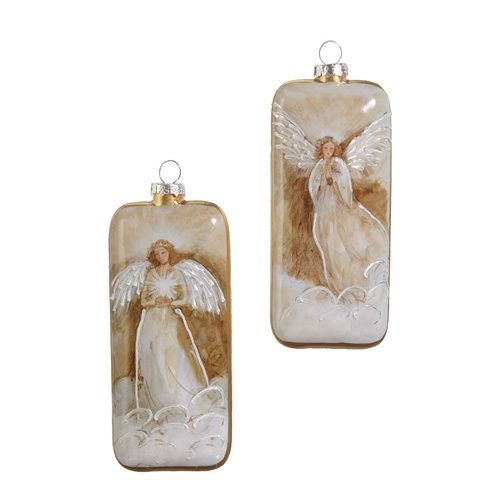 6&quot; Golden Angel Rectangle Ornaments