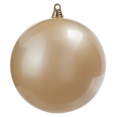 10&quot; Champagne Pearl Ball Ornament