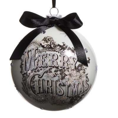 5&quot; Vintage Merry Christmas Ball Ornament