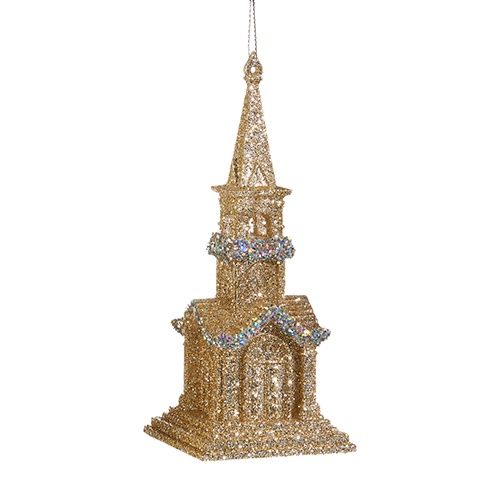 5.75&quot; Champagne Church Ornament