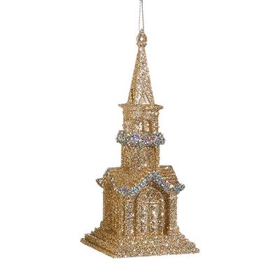 5.75&quot; Champagne Church Ornament