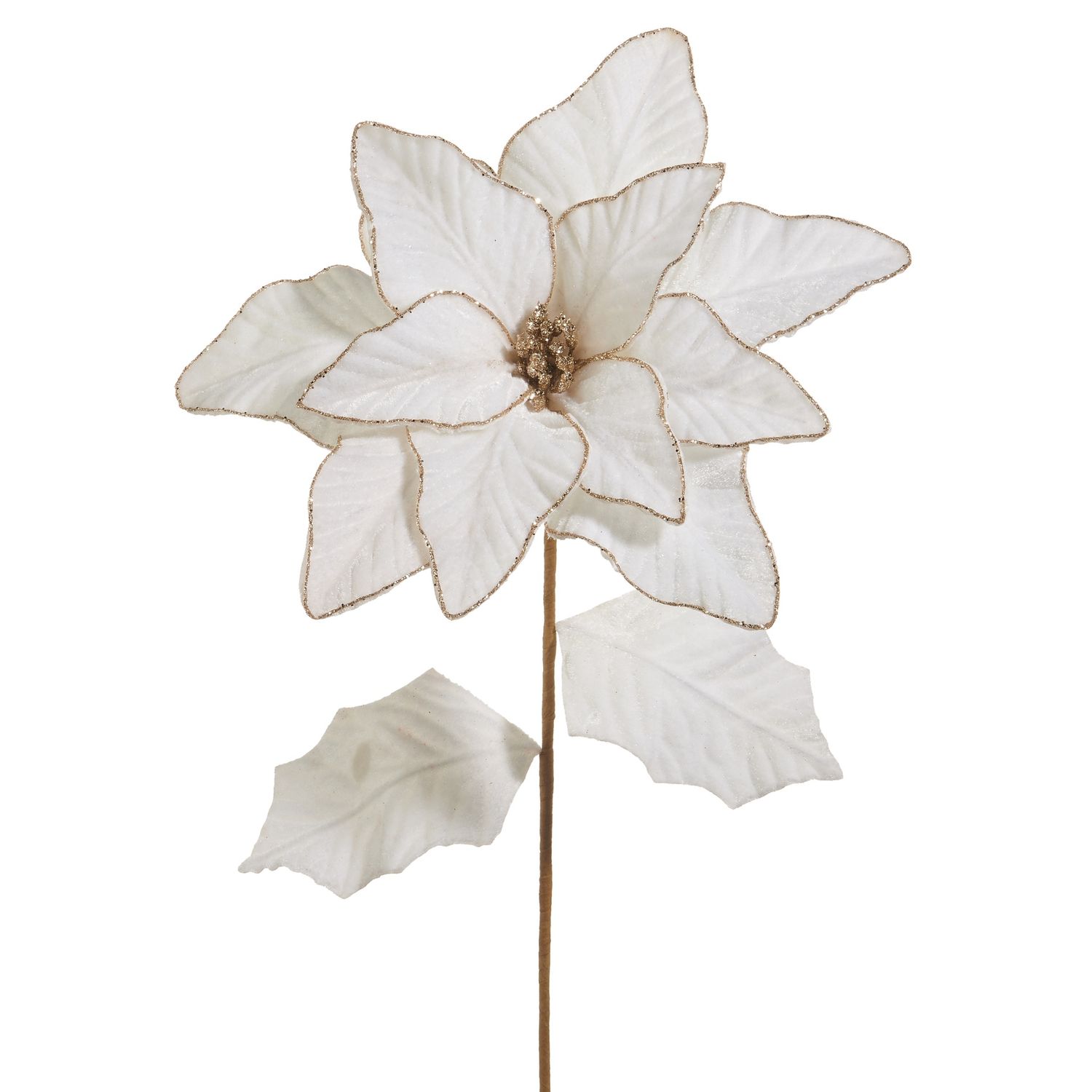 27&quot; Ivory Poinsettia Stem