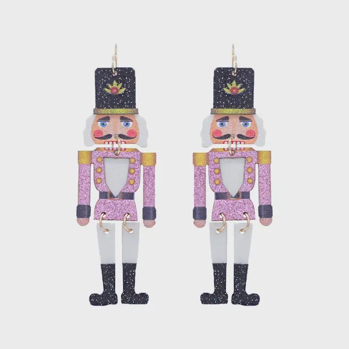 3&quot; Pink Nutcracker Earring
