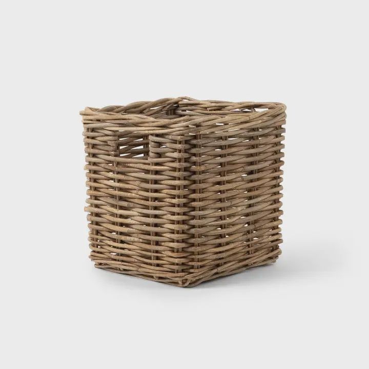 Rattan Square Kubu Grey Storage Basket