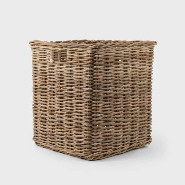 Rattan Square Kubu Grey Storage Basket