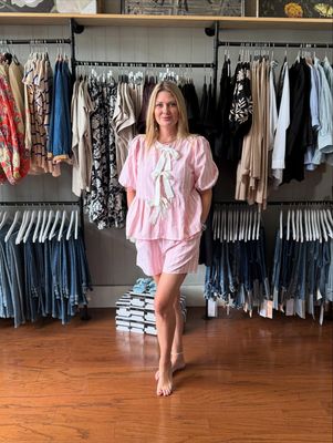 Sailor Striped Bow Blouse