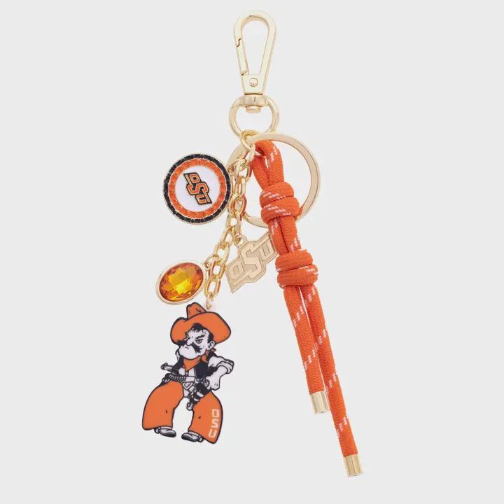 Oklahoma State Cowboys Cluster Bag Charm Keychain