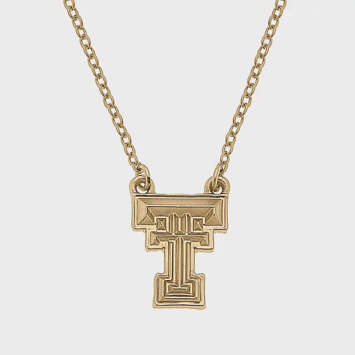 Texas Tech 24K Gold Plated Delicate Necklace