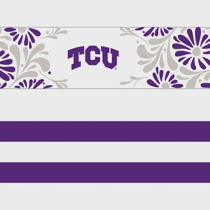 TCU Floral 1.5&quot; Purse Strap