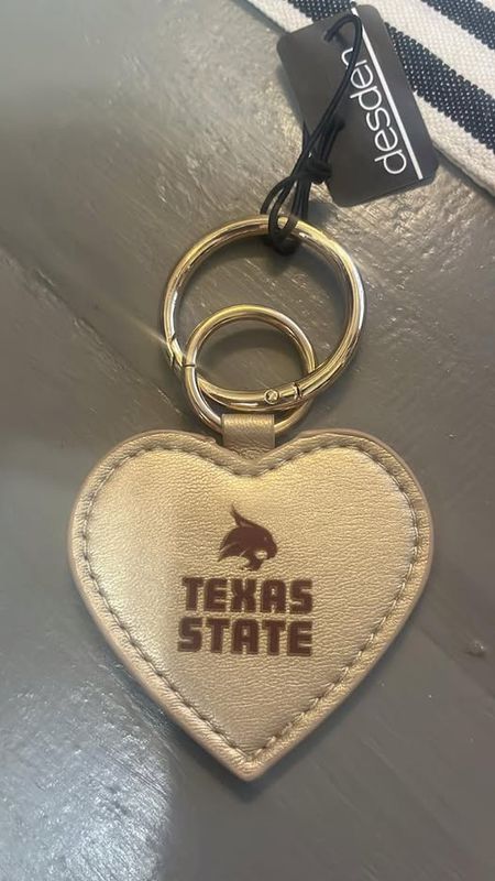Texas State Bobcats College Keychain
