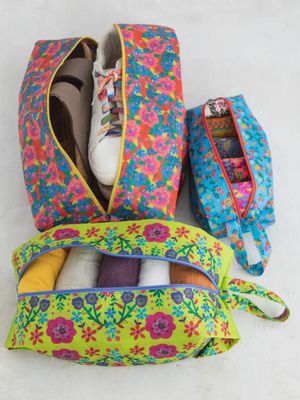 Bright Floral Pack &amp; Go Packing Cubes, Set of 3