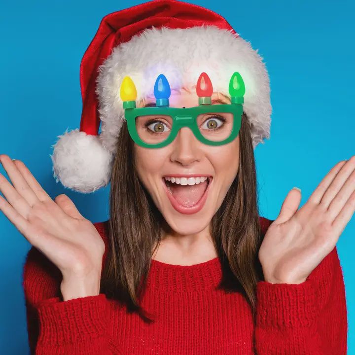 Lotsa Lites! Jumbo Flashing Holiday Glasses