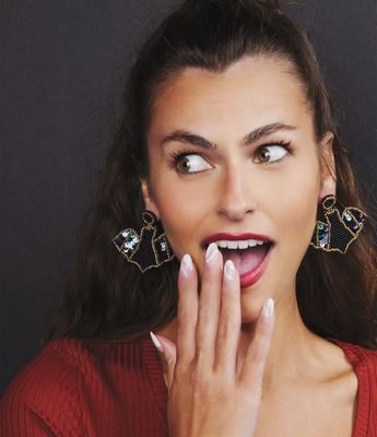 Spooky Season Beaded Earring